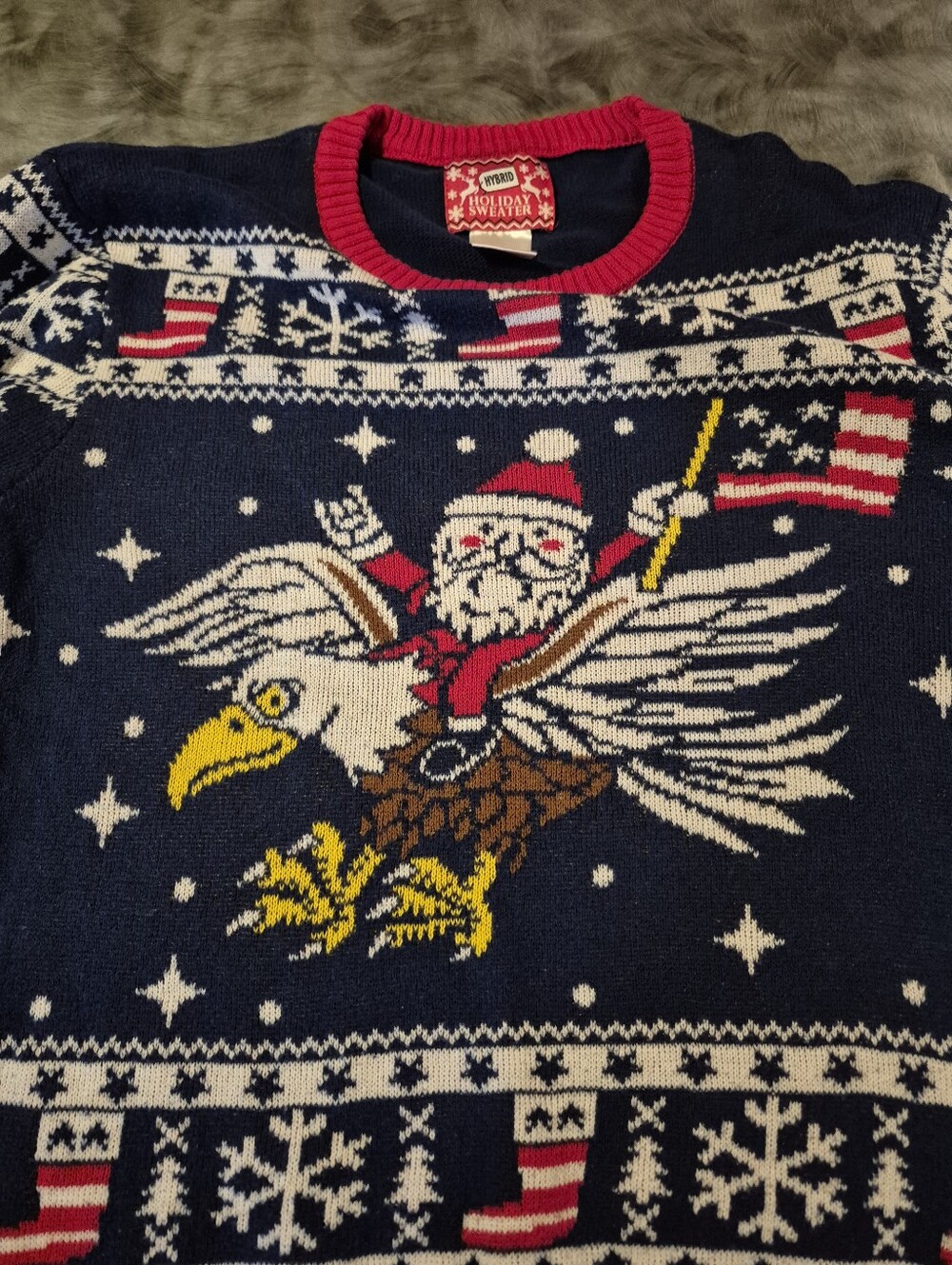 Hybrid Patriotic Christmas Sweater
